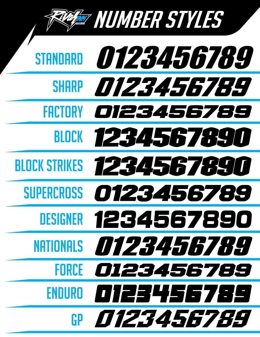 Motocross Race Number Font Download